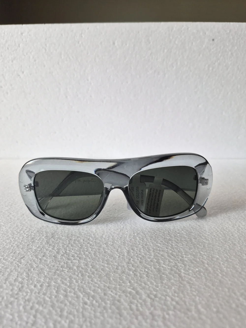 NWT Free People Clear Frame Sunglasses with Dark Gray Lenses